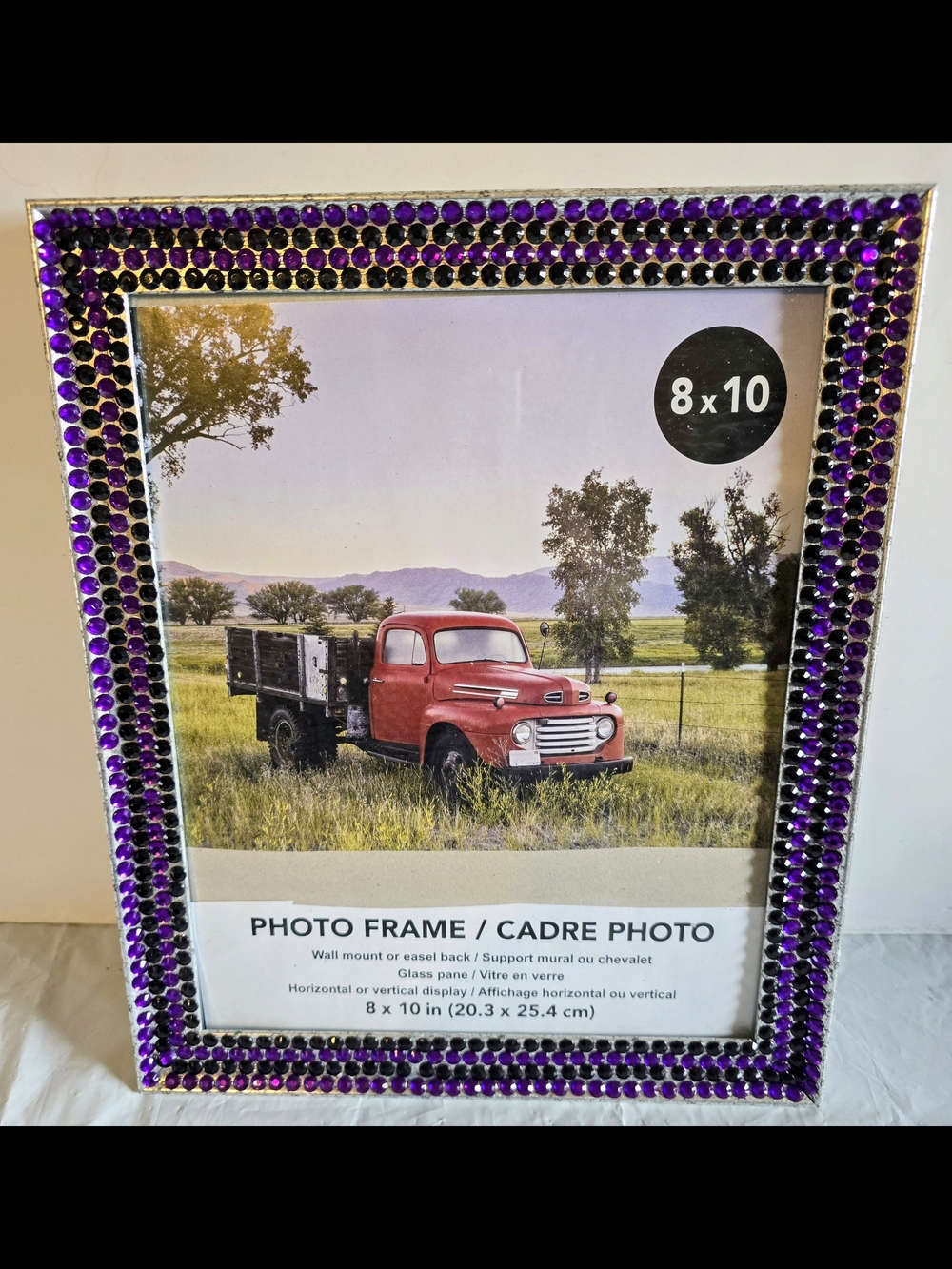 Purple Black 8x10 Photo Frame New Handmade